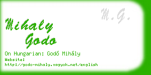 mihaly godo business card